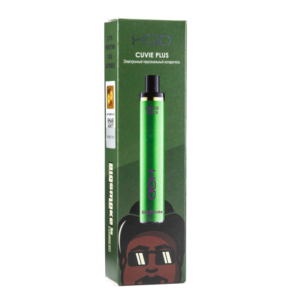Одноразовая электронная сигарета HQD Cuvie Plus Big smoke 1200 затяжек в Норильске