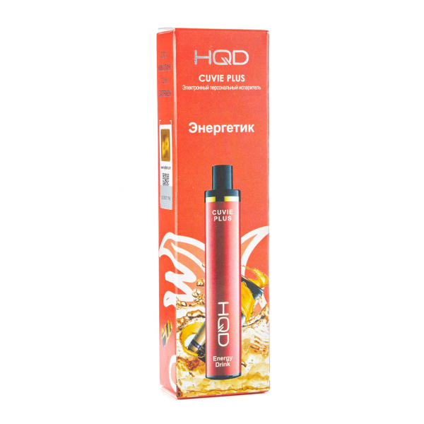 Одноразовая электронная сигарета HQD Cuvie Plus Energy Drink (Энергетик) 1200 затяжек в Норильске