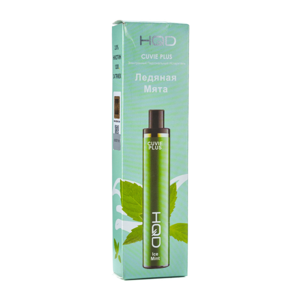 Одноразовая электронная сигарета HQD Cuvie Plus Ice Mint (Ледяная Мята) 1200 затяжек в Норильске