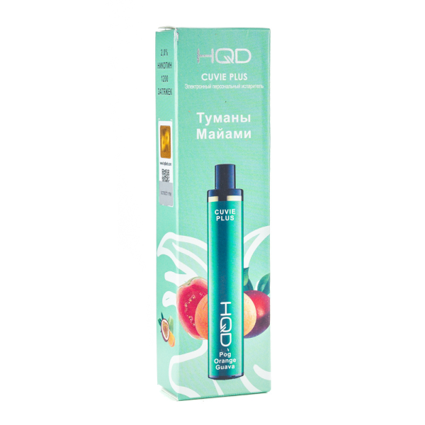 Одноразовая электронная сигарета HQD Cuvie Plus Orange Guava (Туман Майами) 1200 затяжек в Норильске