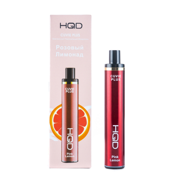 Одноразовая электронная сигарета HQD Cuvie Plus Pink Lemon (Розовый Лимонад) 1200 затяжек в Норильске