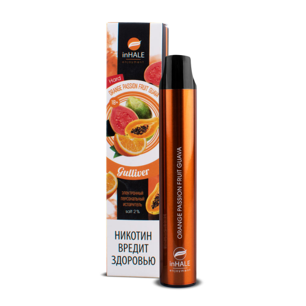 inHale Guliver Hard Orange Passion Fruit Guava (Апельсин Маракуйя Гуава) 1500 затяжек в Норильске