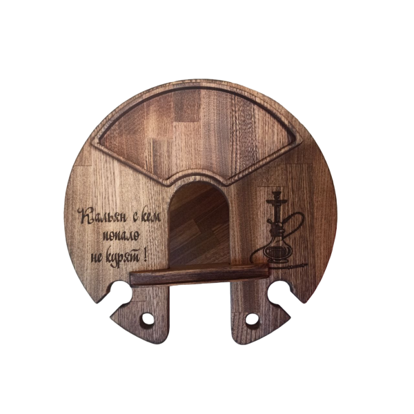 ХукаСтол Фрейм (Кальян с прохожими не курят) (Коричневый, Бук) для кальяна в Норильске