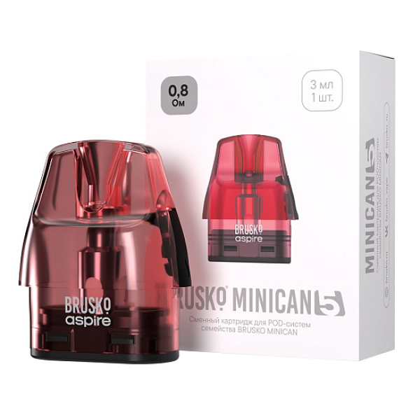 Картридж Brusko Minican 5 3 Мл 08 Ом Красный Red Упак. 1 Шт. в Норильске