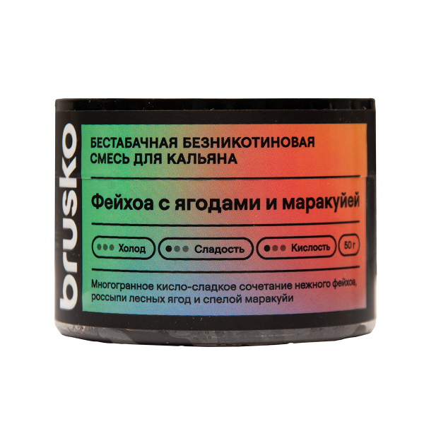 Бестабачная смесь Brusko Фейхоа С   Ягодами И Маракуйей 50 грамм в Норильске