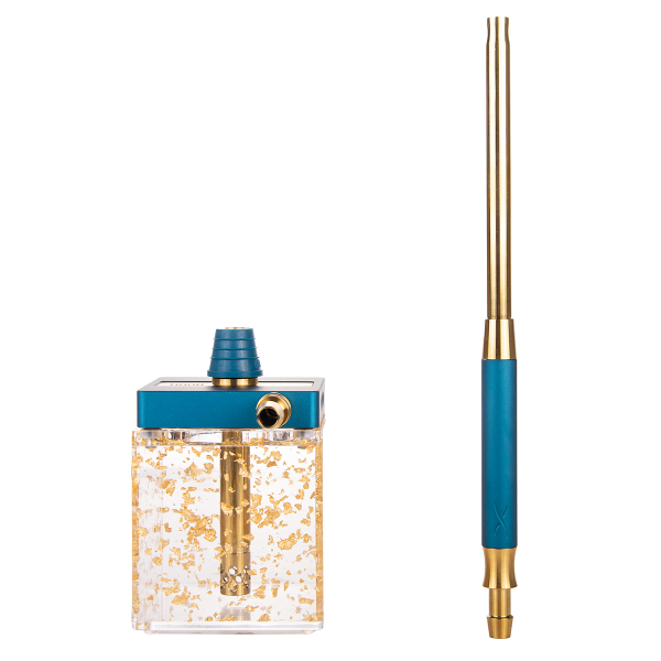 Кальян Hoob Subatom Marine Blue X Gold | Cube Mini Gold в Норильске