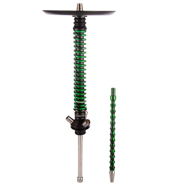 Кальян Mamay Customs Coilover Большой  Черный Зелёный Сплеш в Норильске
