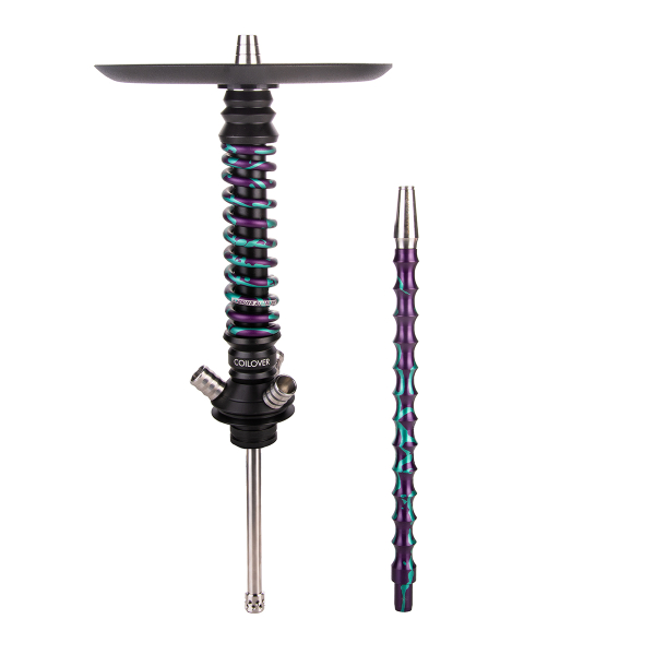 Кальян Mamay Customs Coilover Mini  Чёрный Фиолетовый/бирюзовый Сплеш в Норильске
