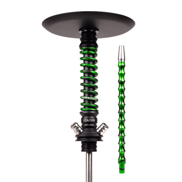 Кальян Mamay Customs Coilovers Mini Anod Черный Матовый Green Splash в Норильске