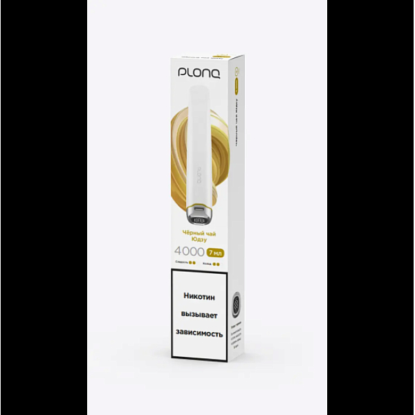 Электронка Plonq Plus Pro 4000 Черный Чай Юдзу 4000 затяжек в Норильске