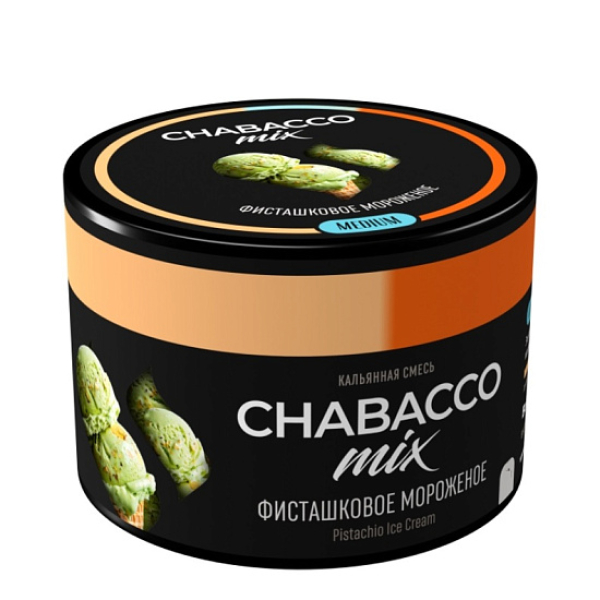 Бестабачная смесь Chabacco Mix Pistachio Ice Cream Фисташковое Мороженое Medium 40 грамм в Норильске