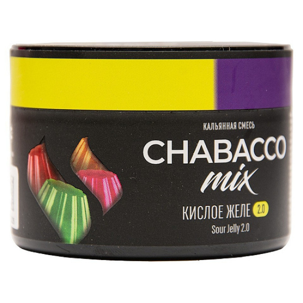 Бестабачная смесь Chabacco Mix Sour Jelly 2.0 Кислое Желе Medium 40 грамм в Норильске